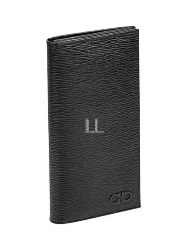 Gancini Organizer Long Wallet Black - SALVATORE FERRAGAMO - BALAAN 2