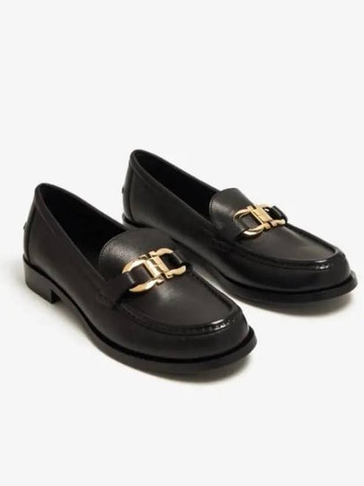 Gancini Ornament Loafers Black - SALVATORE FERRAGAMO - BALAAN 2