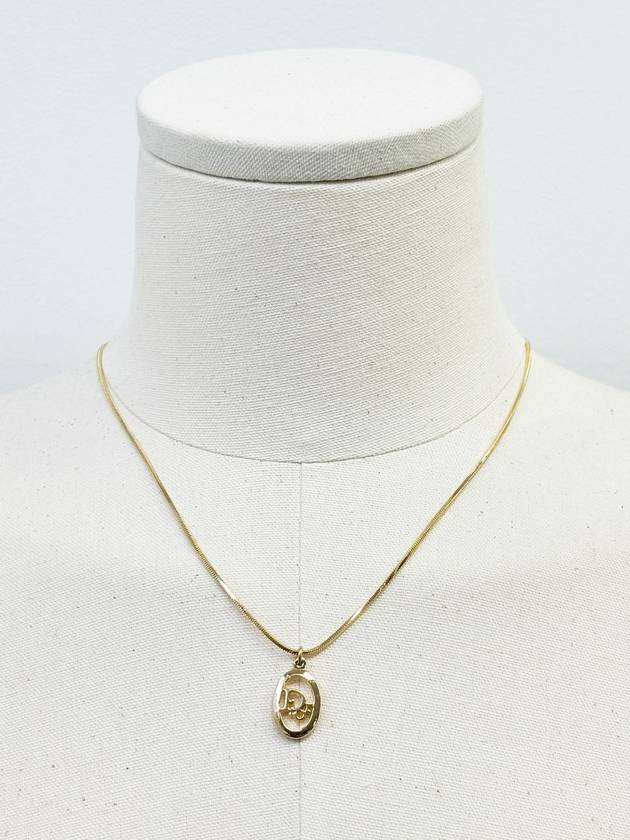 Logo Initial Round Gold Necklace 3VDIA22694 - DIOR - BALAAN 7