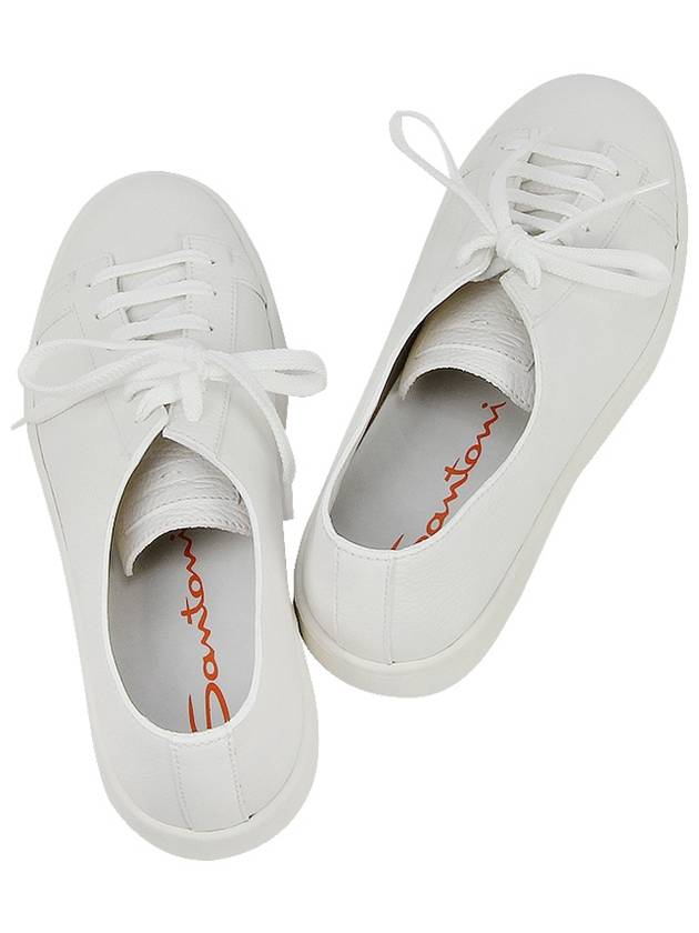 Leather Low-Top Sneakers White - SANTONI - BALAAN 8