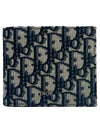 Compact Wallet Beige & Black  Oblique Jacquard - DIOR - BALAAN 3