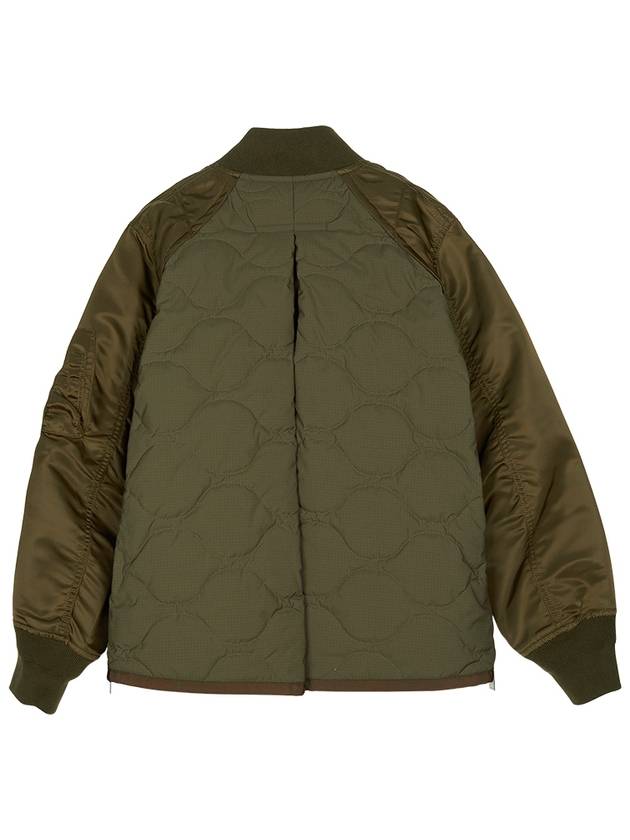 Nylon Twill Ripstop Jacket Green - SACAI - BALAAN 3