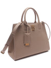 Mini Frances Leather Tote Bag Beige - BURBERRY - BALAAN 4