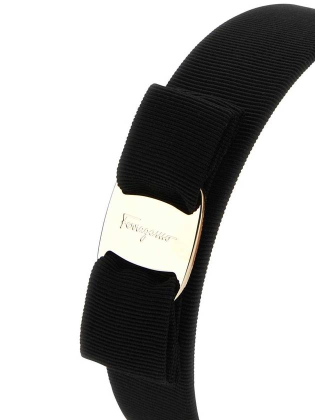 Vara Bow Hairband Black - SALVATORE FERRAGAMO - BALAAN 3