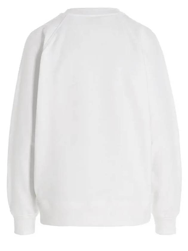 Logo Cotton Sweatshirt White - PRADA - BALAAN 3