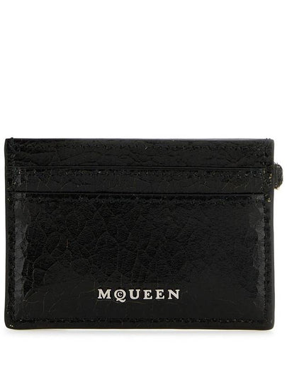 Alexander McQueen Calf Leather Cardholder With Logo Lettering - ALEXANDER MCQUEEN - BALAAN 2