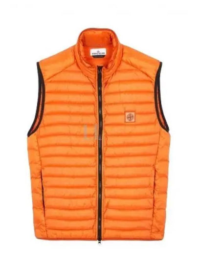 Loom Woven Chambers Recycled Nylon Down Padding Vest Orange - STONE ISLAND - BALAAN 2