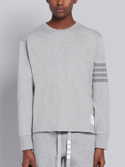 4 Bar Armband Tonal Long Sleeve T-Shirt Grey - THOM BROWNE - BALAAN 2