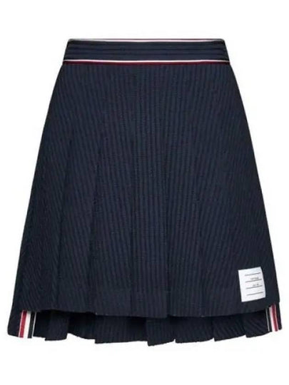 University Striped Mini Pleated Skirt Navy - THOM BROWNE - BALAAN 2