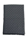 Women's Jacquard GG Web Muffler Grey - GUCCI - BALAAN.