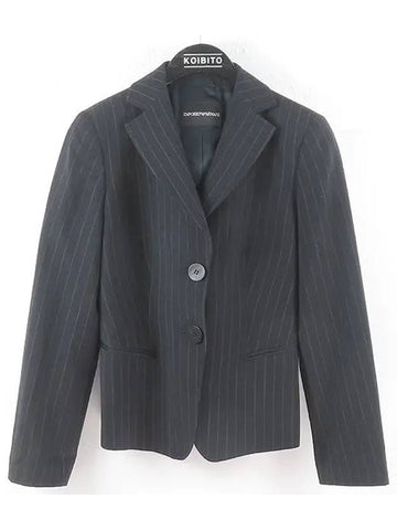 Armani striped pattern wool women s jacket - GIORGIO ARMANI - BALAAN 1