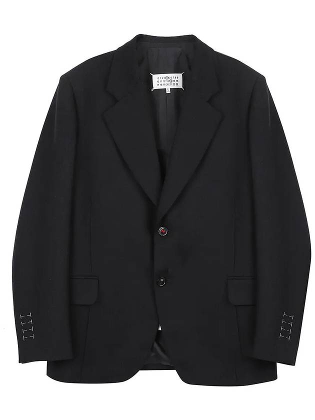 Men's Herringbone Wool Jacket Black - MAISON MARGIELA - BALAAN 7