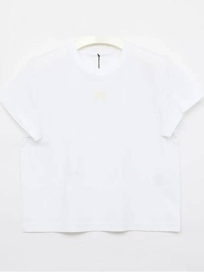 Logo Shrunken Cotton Jersey Short Sleeve T-Shirt White - ALEXANDER WANG - BALAAN 2