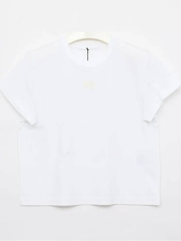 Logo Shrunken Cotton Jersey Short Sleeve T-Shirt White - ALEXANDER WANG - BALAAN 4