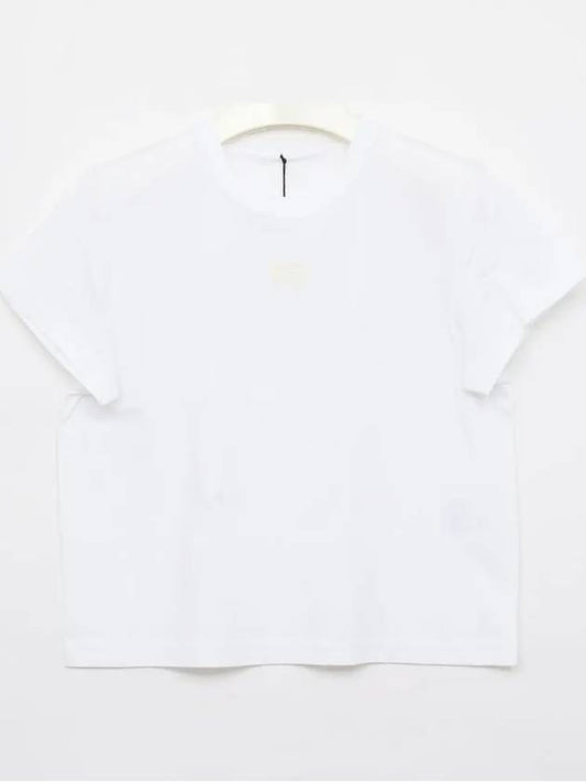 Logo Shrunken Cotton Jersey Short Sleeve T-Shirt White - ALEXANDER WANG - BALAAN 2