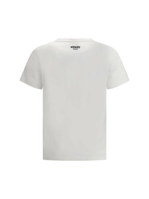 Pop Embroidered Short Sleeve T-Shirt White - KENZO - BALAAN 3