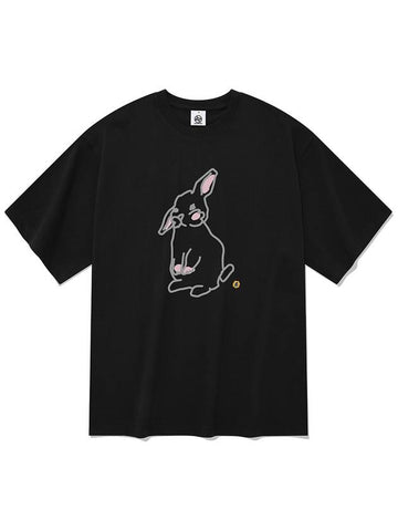 Rabbit Short Sleeve T Shirt Black - RADINEO - BALAAN 1