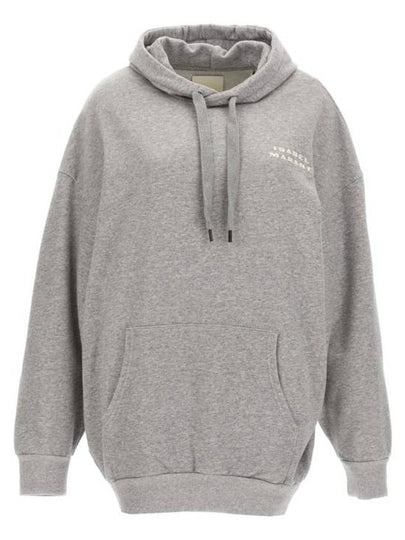 Solena Embroidered Logo Oversized Hoodie Grey - ISABEL MARANT - BALAAN 2