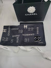 Velvet Logo Black and White Scarf - CHANEL - BALAAN 7