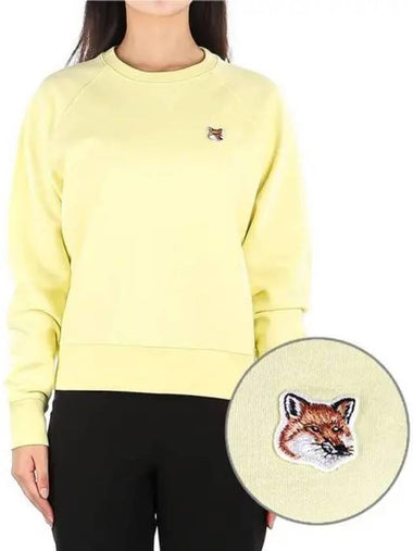 Women s Fox Head Sweatshirt IW00312KM0001 LIGHT YELLOW 270595 - MAISON KITSUNE - BALAAN 1