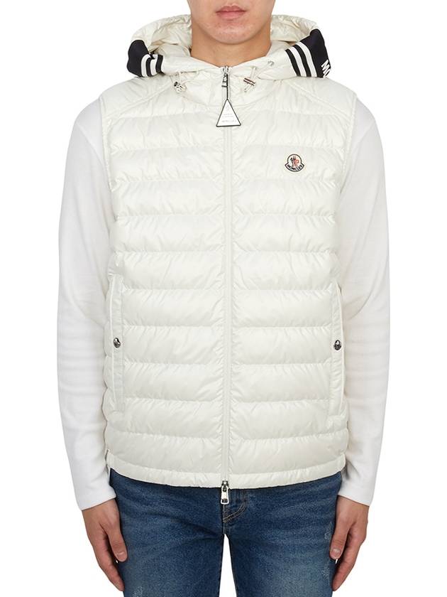 Clai Logo Patch Down Vest White - MONCLER - BALAAN 2