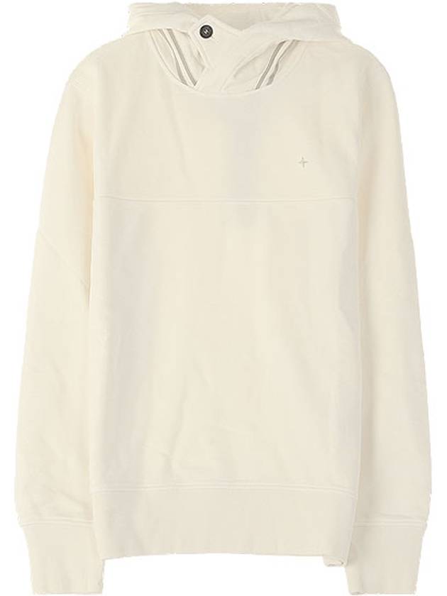 20SS 721560151 V0093 Star Embroidery Hooded Ivory Men’s T-shirt TJ - STONE ISLAND - BALAAN 1