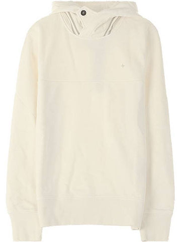 20SS 721560151 V0093 Star Embroidery Hooded Ivory Men’s T-shirt TJ - STONE ISLAND - BALAAN 1