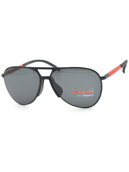 Eyewear Linea Rossa Aviator Sunglasses Matte Grey - PRADA - BALAAN 2