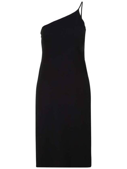 Women's One Shoulder Midi Dress Black - ACNE STUDIOS - BALAAN 2