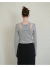 LAYERED U NECK TOP SET UP_GREY - UNMUTE - BALAAN 2