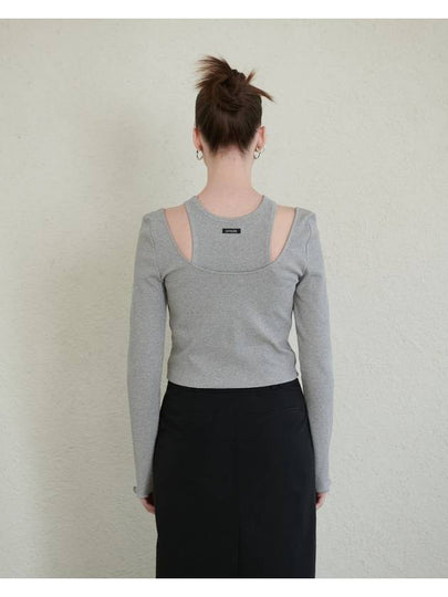 LAYERED U NECK TOP SET UP_GREY - UNMUTE - BALAAN 2