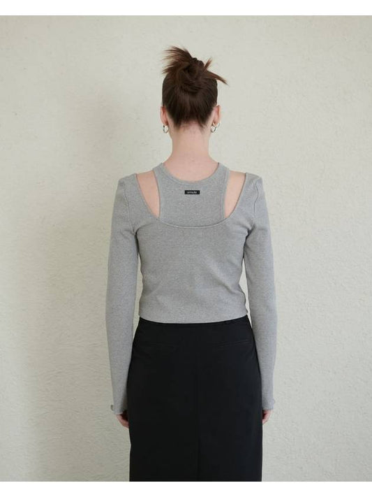 LAYERED U NECK TOP SET UP_GREY - UNMUTE - BALAAN 2