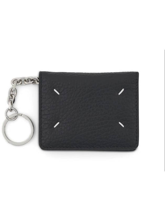 4 Stitch Keyring Card Wallet Black - MAISON MARGIELA - BALAAN 2