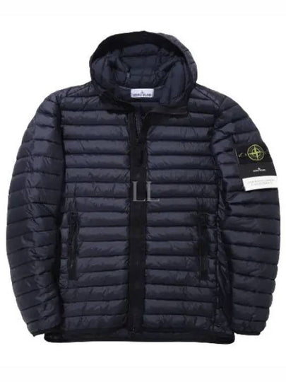 Loom Woven Chambers Down Padding Dark Navy - STONE ISLAND - BALAAN 2