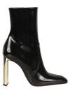 Auteuil Leather Heels Middle Boots Black - SAINT LAURENT - BALAAN 2