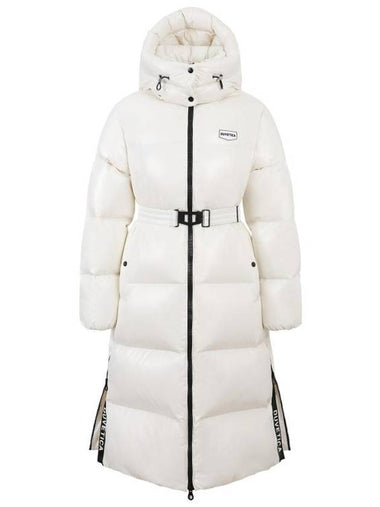 Belted Hooded Long Padding White - DUVETICA - BALAAN 1