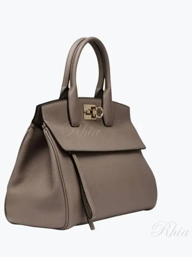 Studio Small Tote Bag Caraway Seed - SALVATORE FERRAGAMO - BALAAN 2