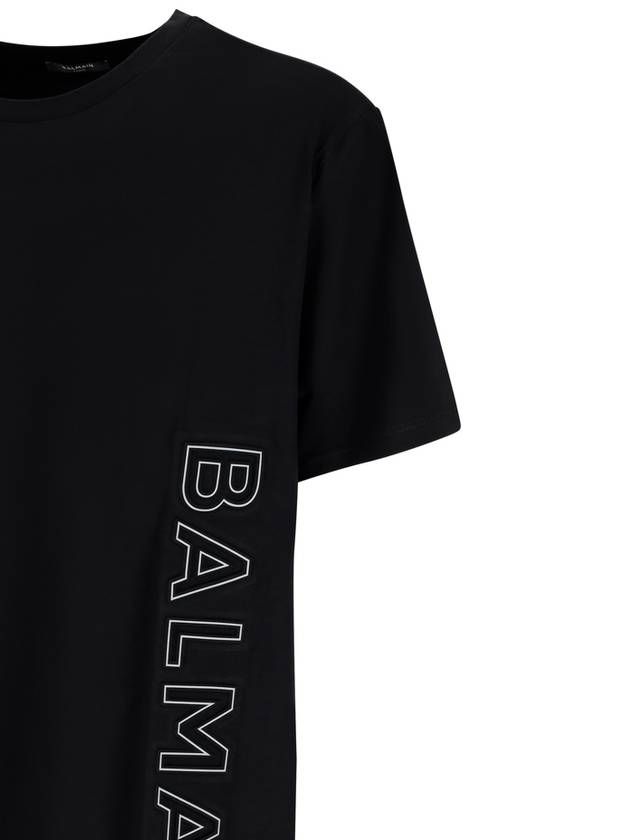 Long Sleeve T-Shirt BH1EG01 0BC22 EBP NERO E GRIGIO - BALMAIN - BALAAN 4