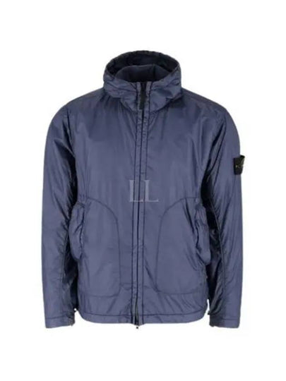 Garment Dyed Micro Yarn Hooded Jacket Navy - STONE ISLAND - BALAAN 2