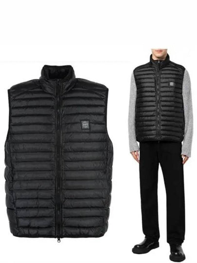 Loom Woven Chambers Recycled Nylon Down Padding Vest Black - STONE ISLAND - BALAAN 2