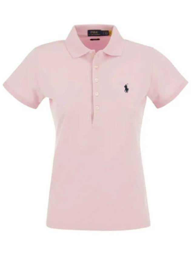 Women's Julie Embroidered Logo Short Sleeve Polo Shirt Pink - POLO RALPH LAUREN - BALAAN 3