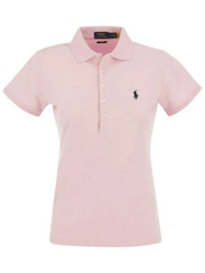 Women's Julie Embroidered Logo Short Sleeve Polo Shirt Pink - POLO RALPH LAUREN - BALAAN 2