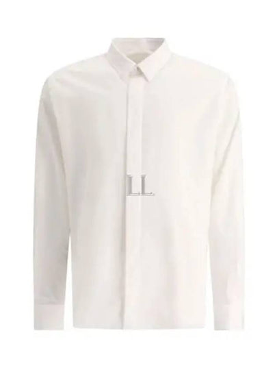 Tonal Logo Classic Long Sleeve Shirt White - AMI - BALAAN 2