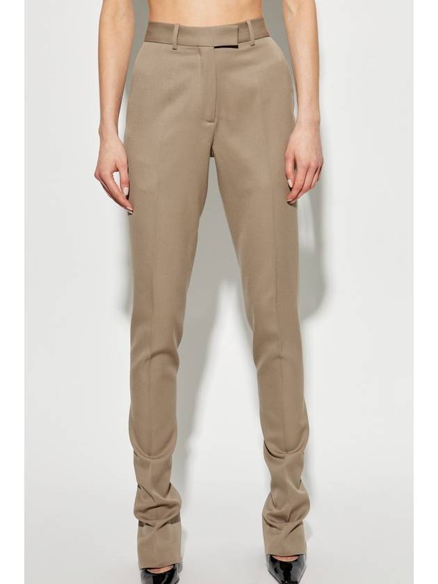 The Attico Wool Trousers, Women's, Beige - THE ATTICO - BALAAN 3