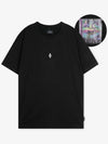 Back Graphic Cotton Short Sleeve T-shirt Black - MARCELO BURLON - BALAAN 1