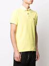 Men's Logo Patch Cotton Short Sleeve Polo Shirt Light Yellow - STONE ISLAND - BALAAN 4