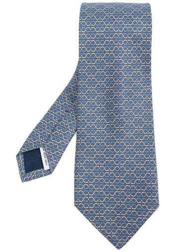 FERRAGAMO Silk Tie, Men's, Blue - SALVATORE FERRAGAMO - BALAAN 1