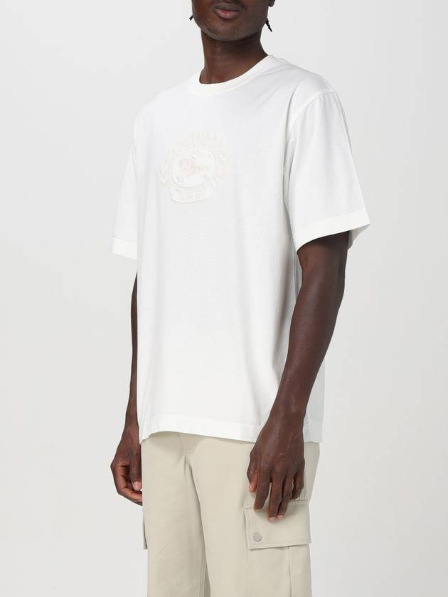 Embroidered Logo Cotton Short Sleeve T-Shirt White - BURBERRY - BALAAN 5