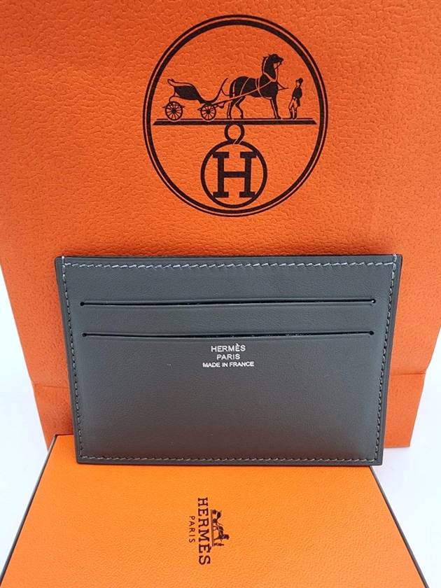 Citizen Twill Card Wallet Grey - HERMES - BALAAN 9