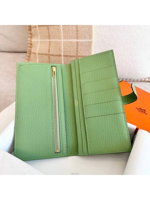 Vean long wallet VERT CRIQUET cricket gold plated - HERMES - BALAAN 4